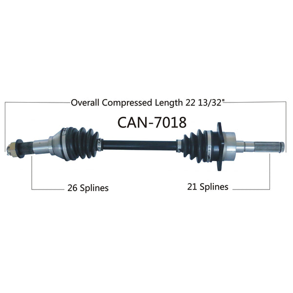 2004-2005 Bombardier OUTLANDER 330 HO 400 HO Max front Right CV axle shaft  TrakMotive Can-7018