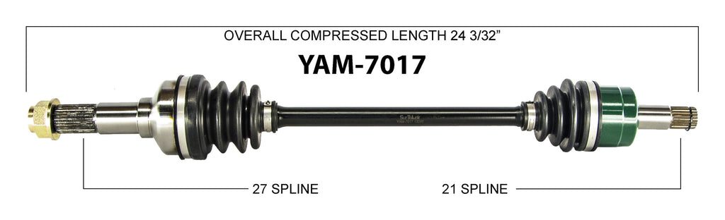 2004-2009 Yamaha Rhino 450 660 left front axle – Kingdom